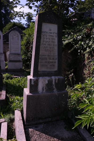 Tombstone of Bloch Marie