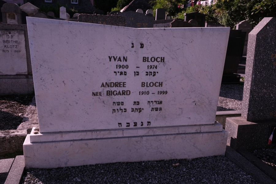 Grabstein von Bloch Andrée
