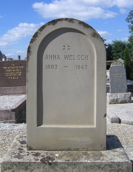 Welsch Anna fejfája