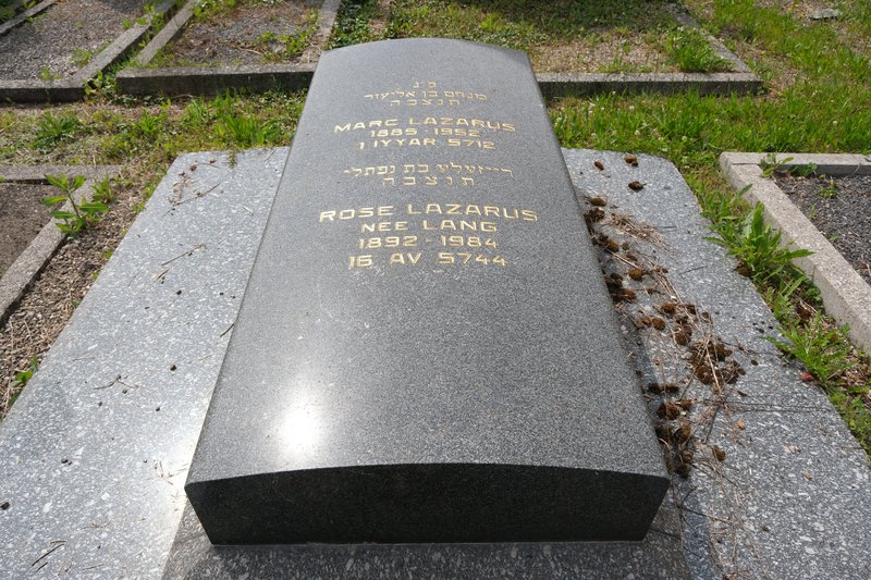 Grabstein von Lazarus Marc