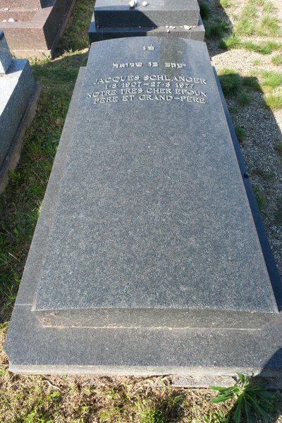 Lápide de Schlanger Jacques