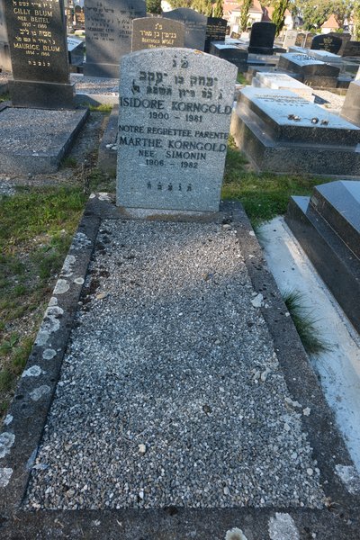 Lápide de Korngold Marthe