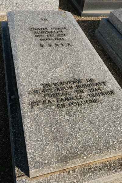 Tombstone of Rubinsaft Chana Feiga