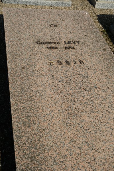 Tombstone of Lévy Ginette