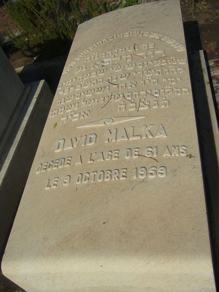 Lápide de MALKA David