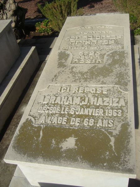 Grabstein von HAZIZA Abraham J.