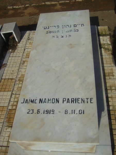 Grabstein von PARIENTE Jaime Nahon