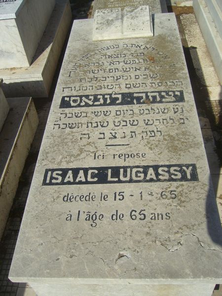 Tombstone of LUGASSY Isaac