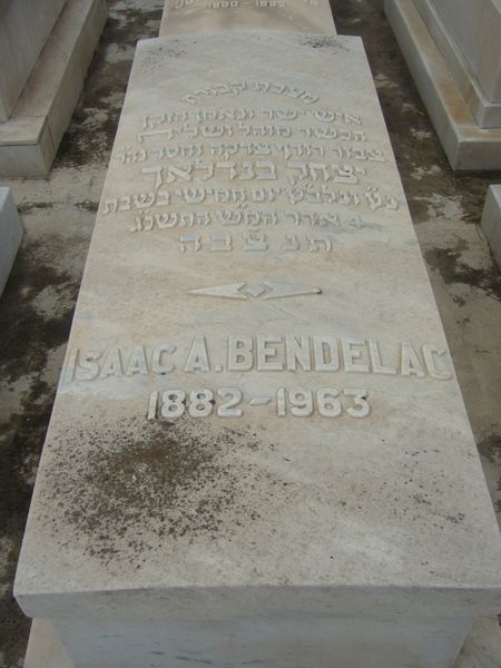 מצבת BENDELAC Isaac A.