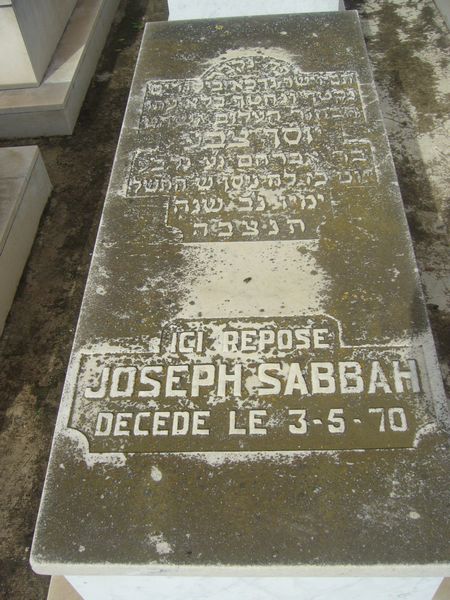 מַצֵּבה פון SABBAH Joseph