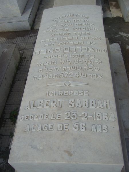 Tombstone of SABBAH Albert