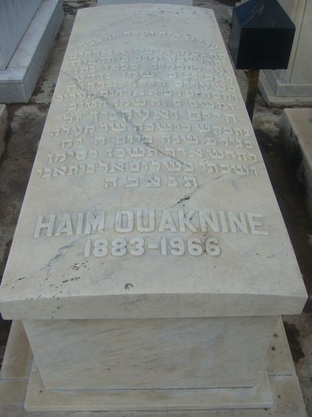 Stèle de OUAKNINE Haim