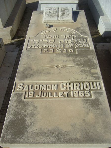 Grafsteen van CHRIQUI Salomon