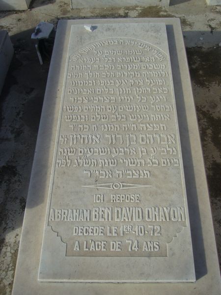Grabstein von BENDAVID OHAYON Abraham