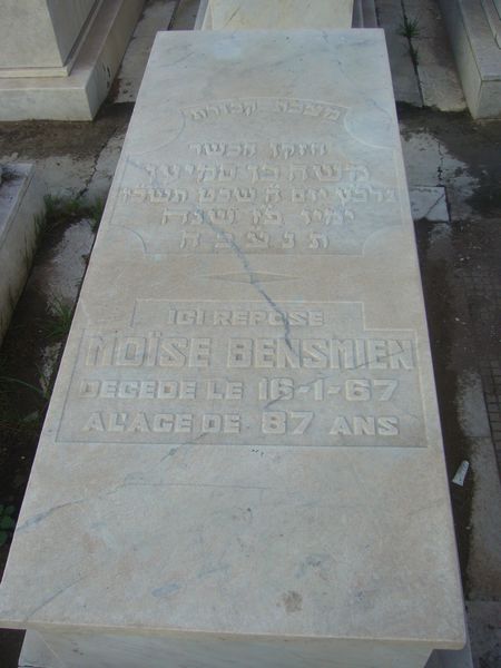 Lápide de BENSMIEN Moise