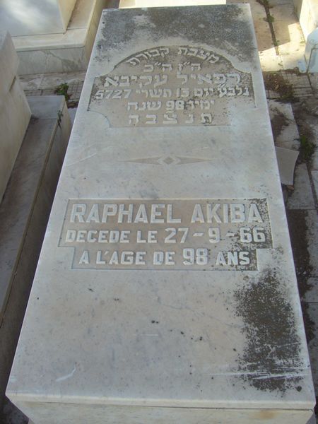 AKIBA Raphael 的墓碑