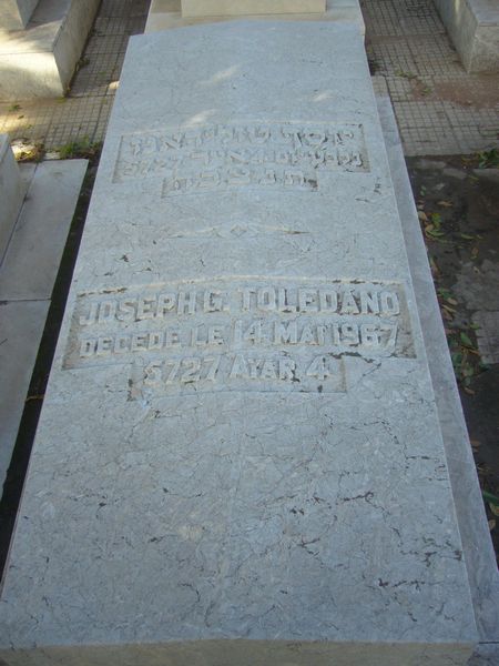 Tombstone of TOLEDANO Joseph G.