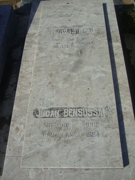 Lápide de BENSUSSAN Judah