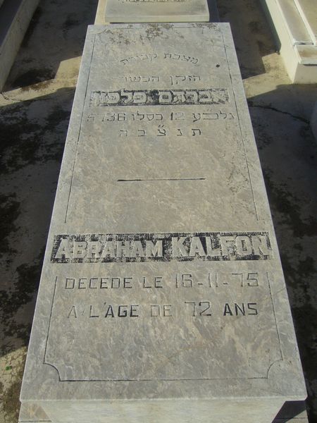 KALFON Abraham fejfája