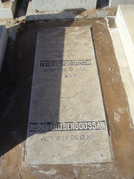 Lápide de BENSOUSSAN Abraham J.