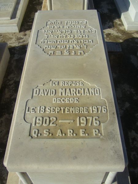 Tombstone of MARCIANO David