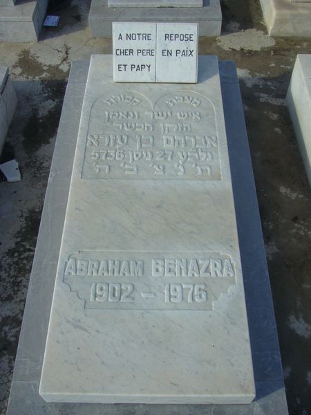 Grabstein von BENAZRA Abraham