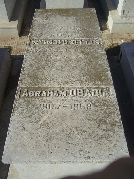 Lápide de OBADIA Abraham