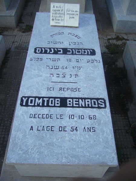 Grabstein von BENROS Yomtob