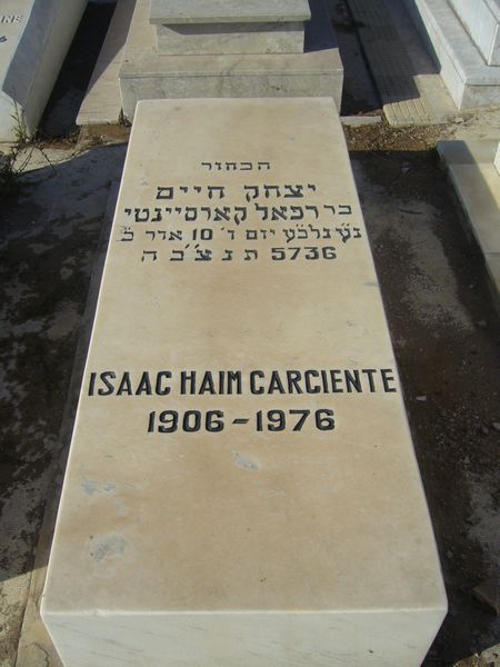 מַצֵּבה פון CARCIENTE Isaac Haim