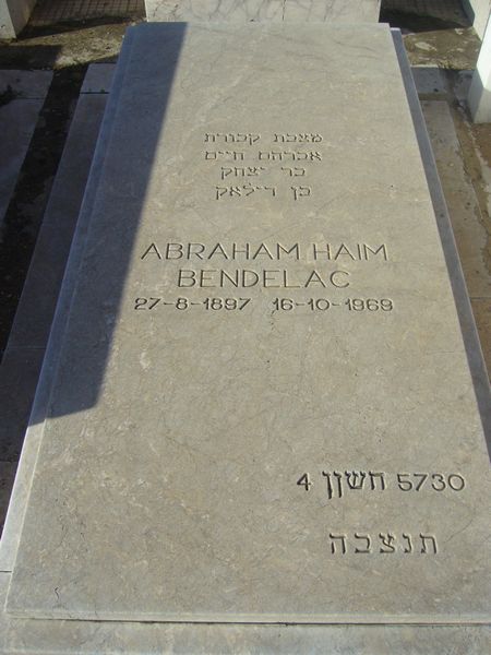 Grabstein von BENDELAC Abraham Haim
