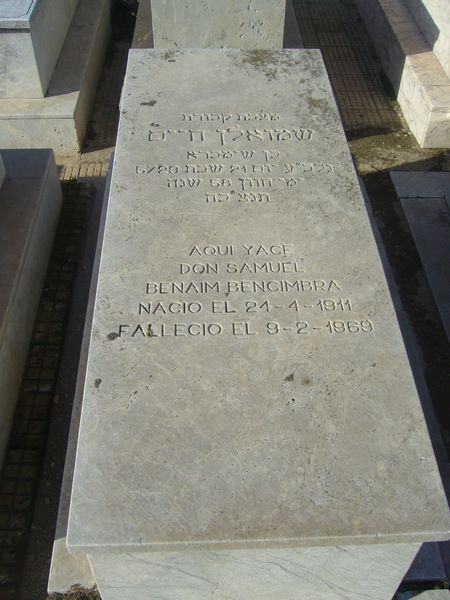 Grabstein von BENAIM BENSIMBRA Don Samuel