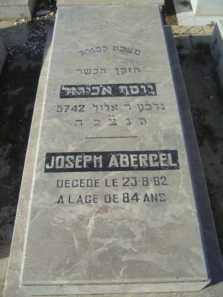 Tombstone of ABERGEL Joseph