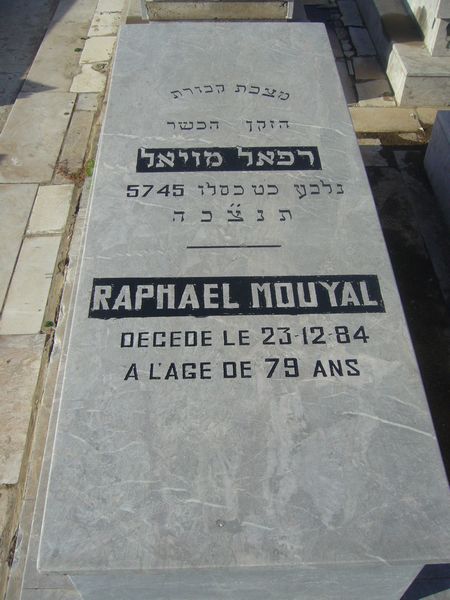 Grafsteen van MOYAL Raphael