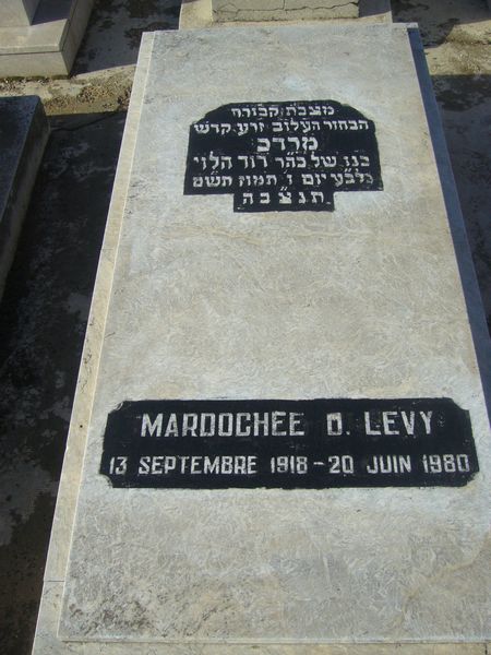 Stèle de LEVY Mardochée D.