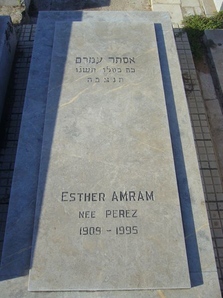 מַצֵּבה פון AMRAM Esther