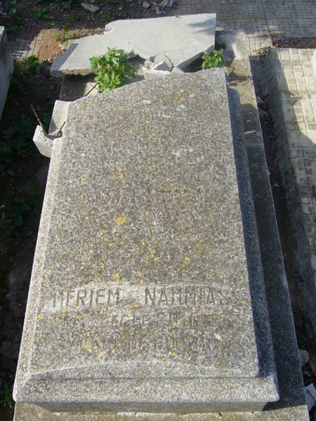 Tombstone of NAHMIAS Meriem