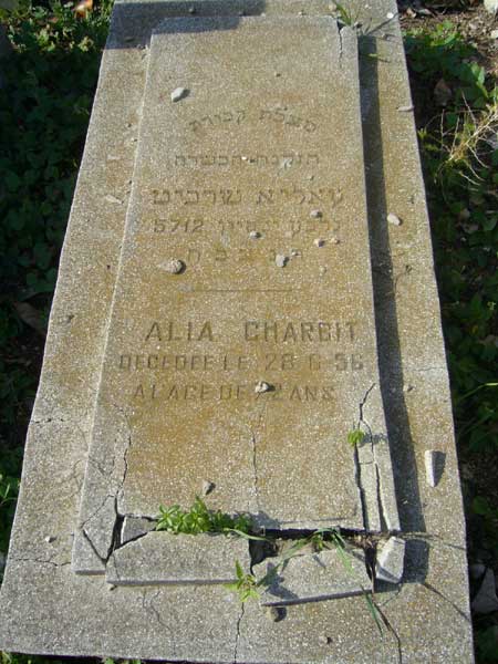 Grafsteen van CHARBIT Alia