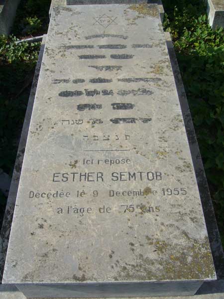 Grabstein von SEMTOB Esther
