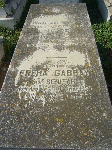 Tombstone of GABBAY Freha