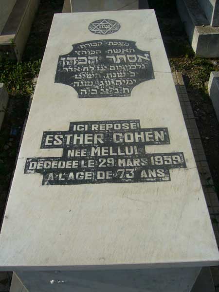 Grafsteen van COHEN Esther