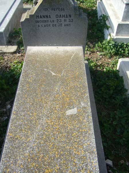 Grafsteen van DAHAN Hanna