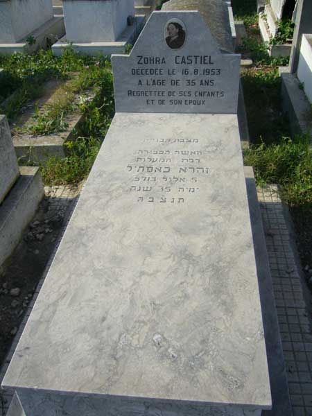 Grafsteen van CASTIEL Zohra