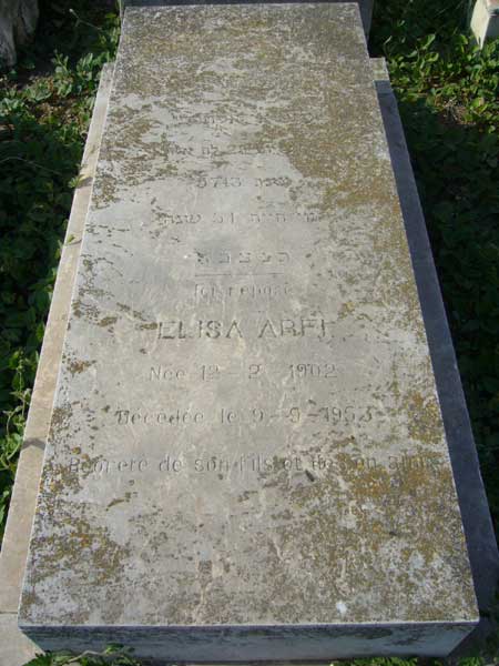 Tombstone of ARFI Elisa