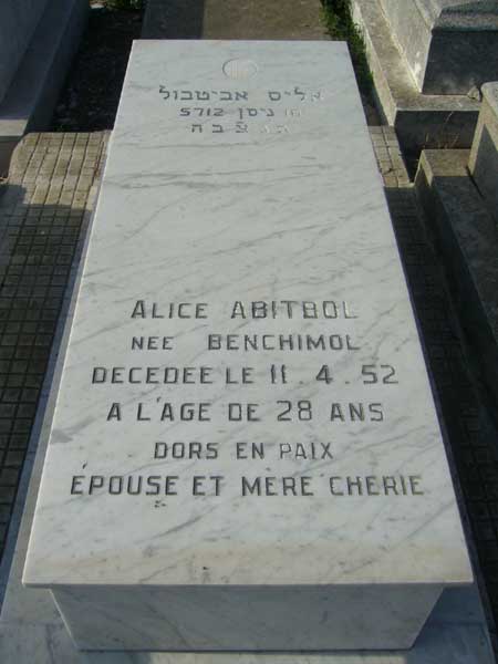 Tombstone of ABITBOL Alice