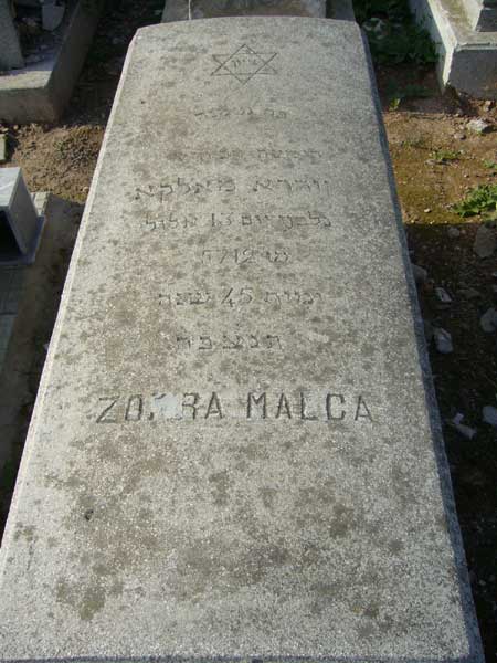 Grafsteen van MALCA Zohra