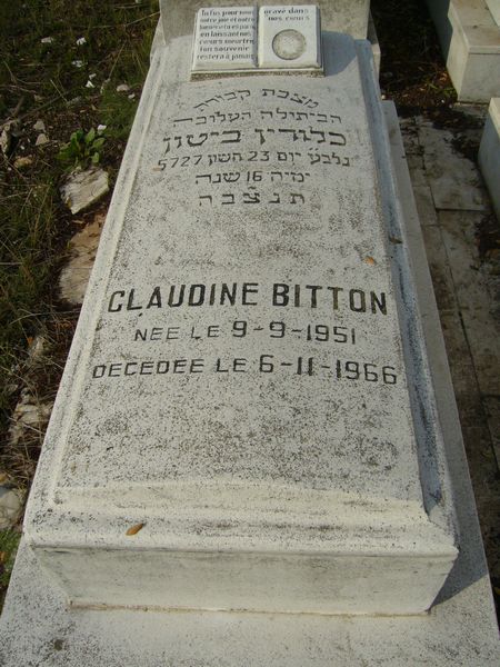 Lápide de BITTON Claudine