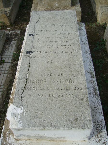 Tombstone of ABITBOL Jacob