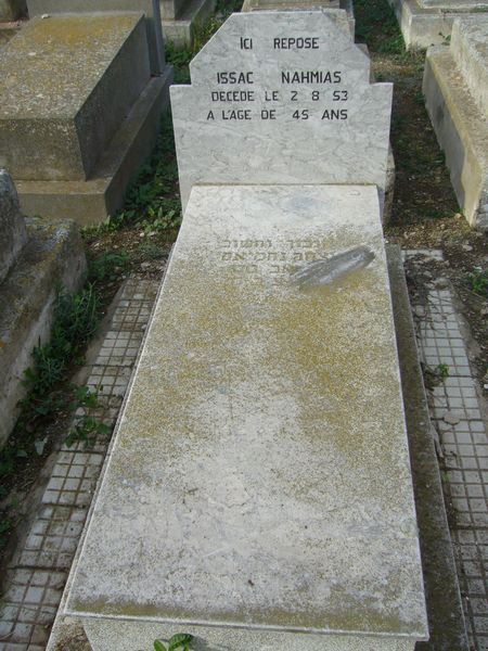 Tombstone of NAHMIAS Isaac