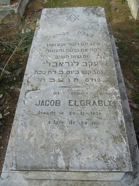 Stèle de ELGRABLY Jacob