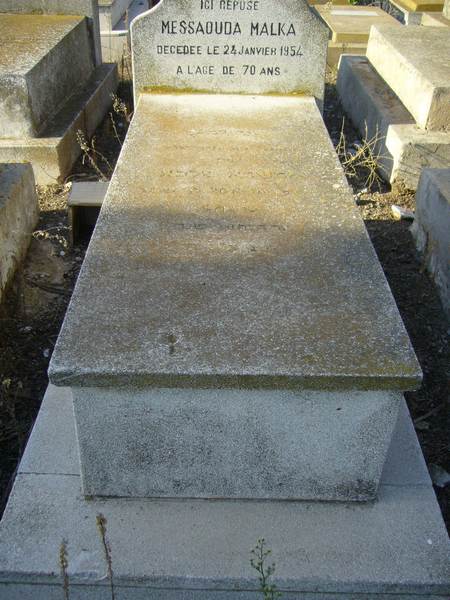 Tombstone of MALKA Messaouda